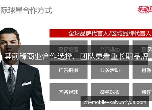 某前锋商业合作选择,团队更看重长期品牌 某前锋商业合作选择,团队更看重长期品牌